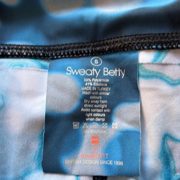 Sweaty Betty X ModelFIT Blue/Black Tranquil Lights Zero Gravity Leggings Size S - Picture 8 of 8